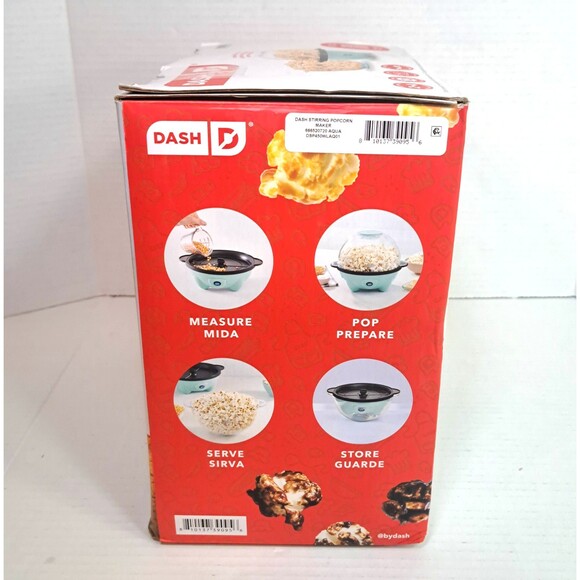 Dash Stirring Electric Popcorn Popper w/ Lid, Serving Bowl & Convenient Storage - Picture 6 of 7